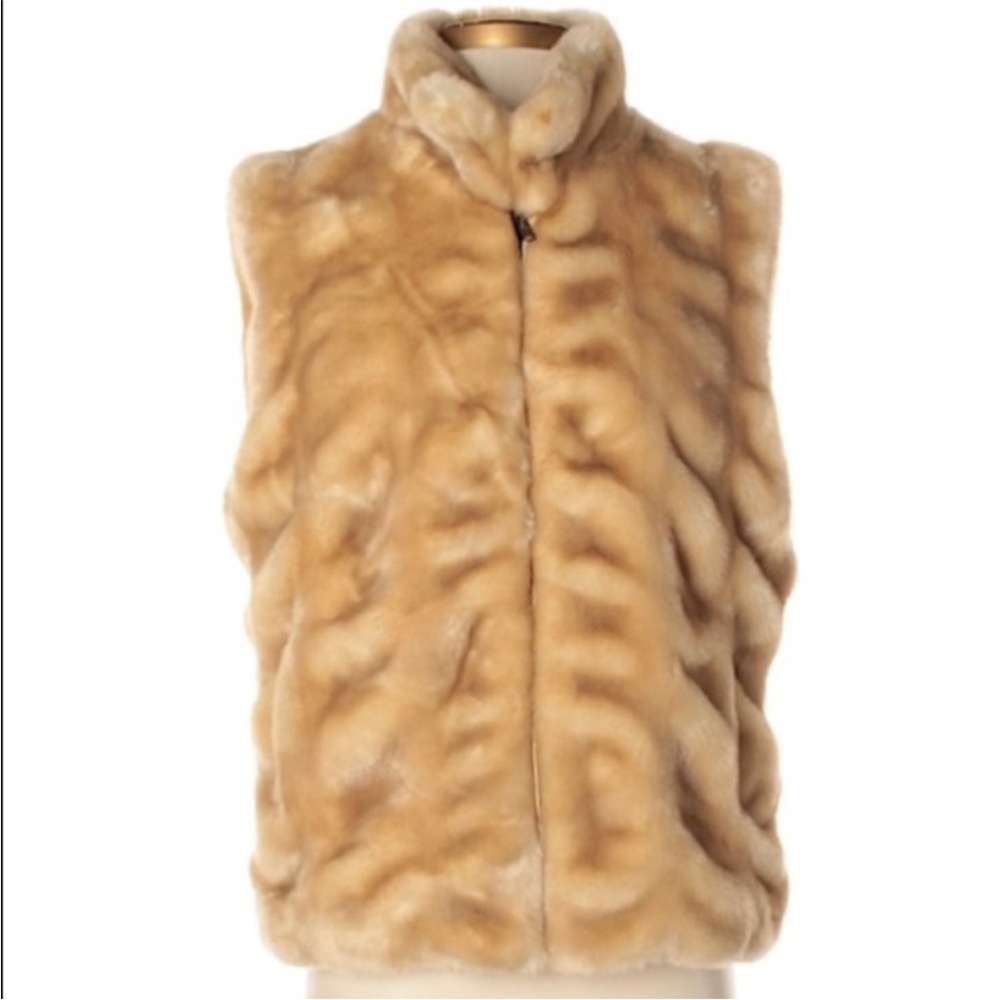 Like new Brooks Brothers Faux Fur Vest Jacket L/XL